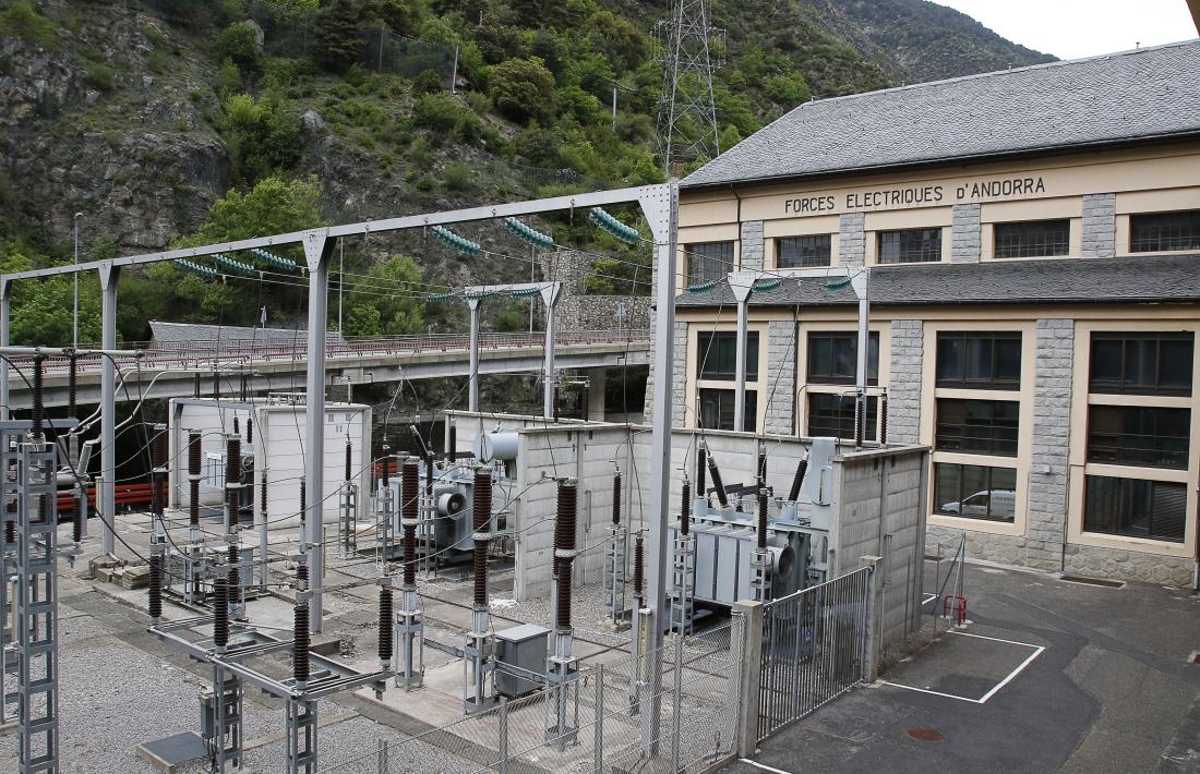 Les instal·lacions de la central hidroelèctrica de FEDA a Encamp.