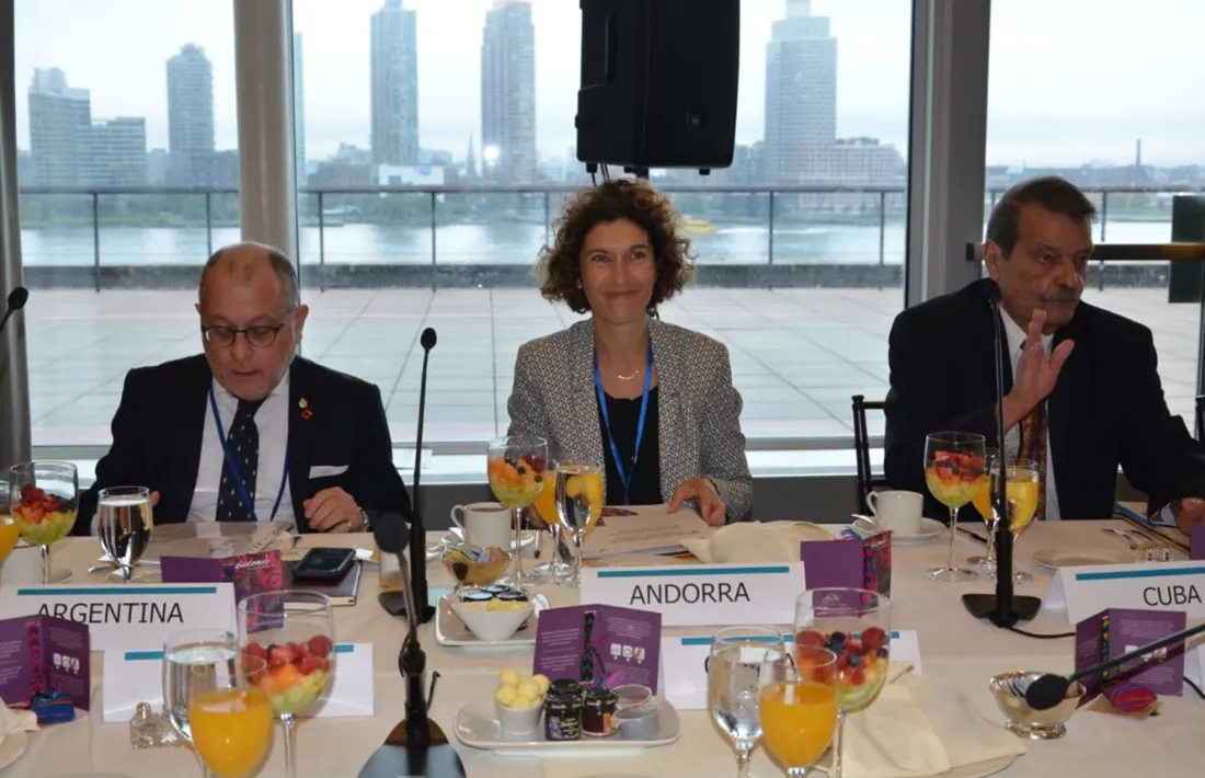 Maria Ubach en l’esmorzar de treball dels ministres d’Exteriors iberoamericans.