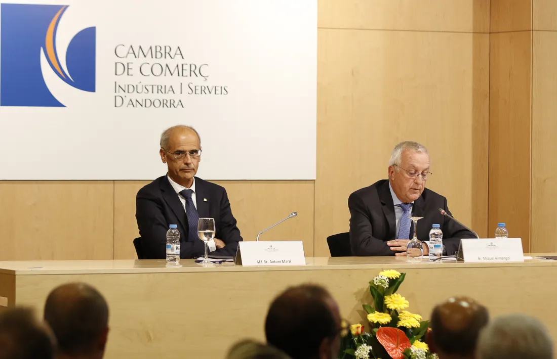 El president de la Cambra de Comerç, Miquel Armengol, en un acte.