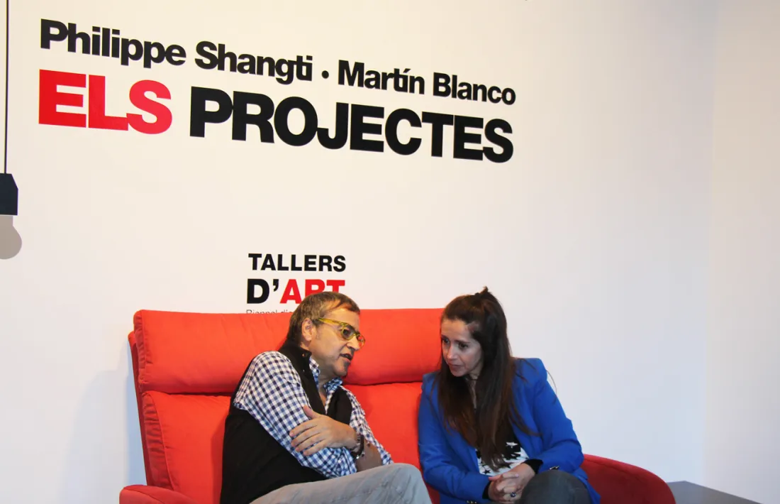 El cap d’Acció cultural, Ivan Sansa, i la comissària d’aquesta edició, Zoe, ahir a Artalroc.