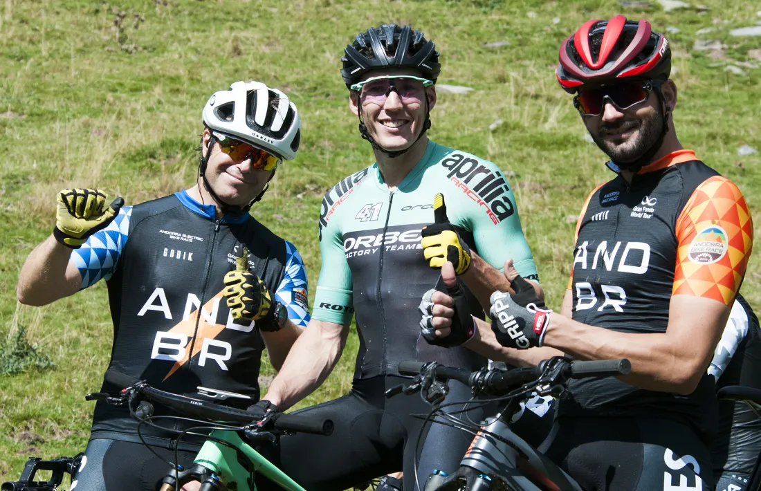 El pilot de MotoGP resident Aleix Espargaró, a l’Andorra Bike Race