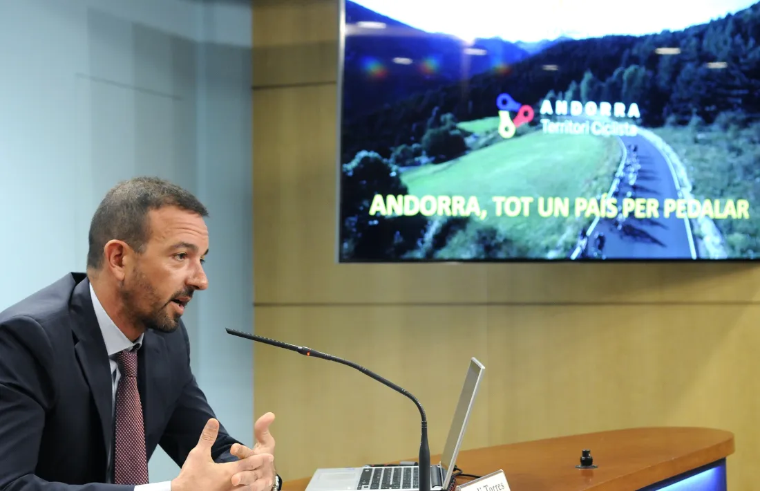 El ministre d’Ordenament Territorial, Jordi Torres, va fer ahir balanç de la campanya “Andorra, Territori Ciclista”.