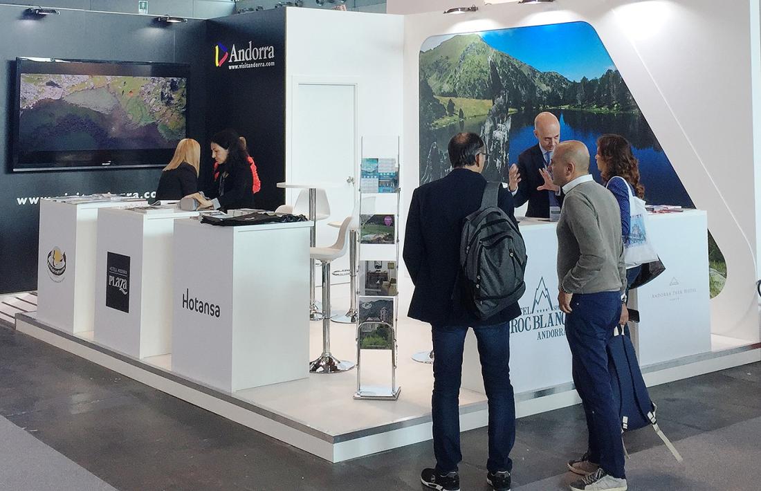 L'estand que Andorra té a la fira TTG Incontri Rimini.