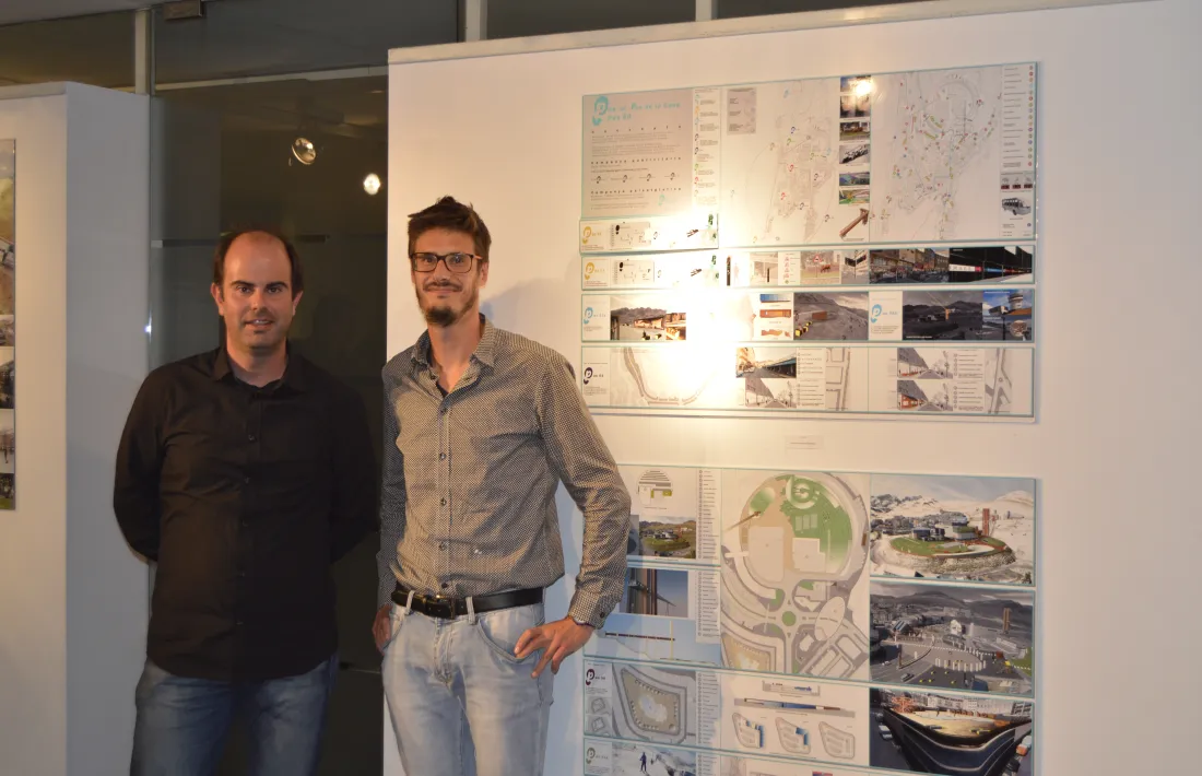 Iglesias i Riberaygua en l’acte d’ahir a la seu del Col·legi d’Arquitectes.