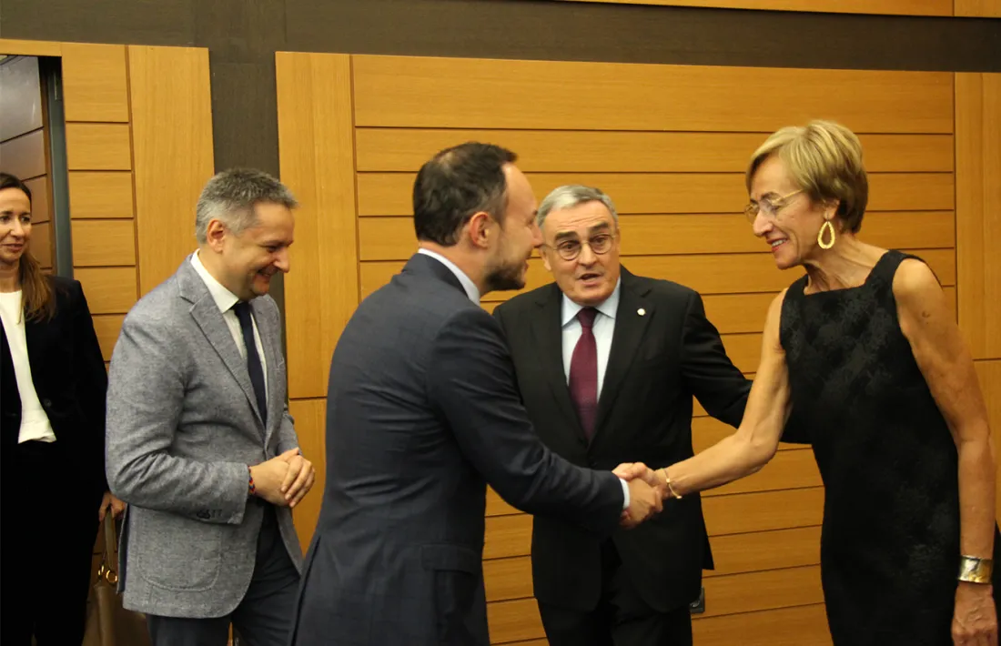 El ministre d'Afers Socials, Justícia i Interior, Xavier Espot, durant la recepció abans d'iniciar-se la celebració de la festa nacional d'Espanya.