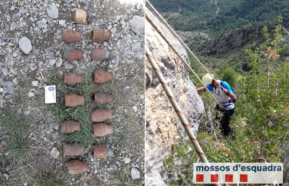 Lloc on es van trobar les granades.