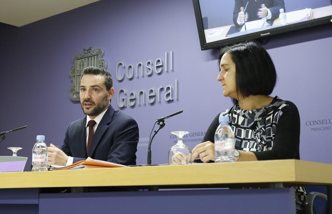 Els consellers generals demòcrates Marc Ballestà i Sofia Garrallà van presentar ahir les esmenes al text de la funció pública.