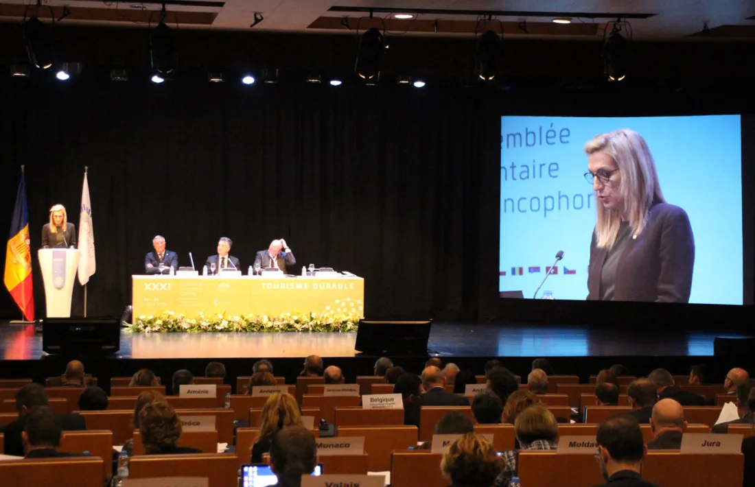 Patrícia Riberaygua durant el seu discurs a a l'obertura.