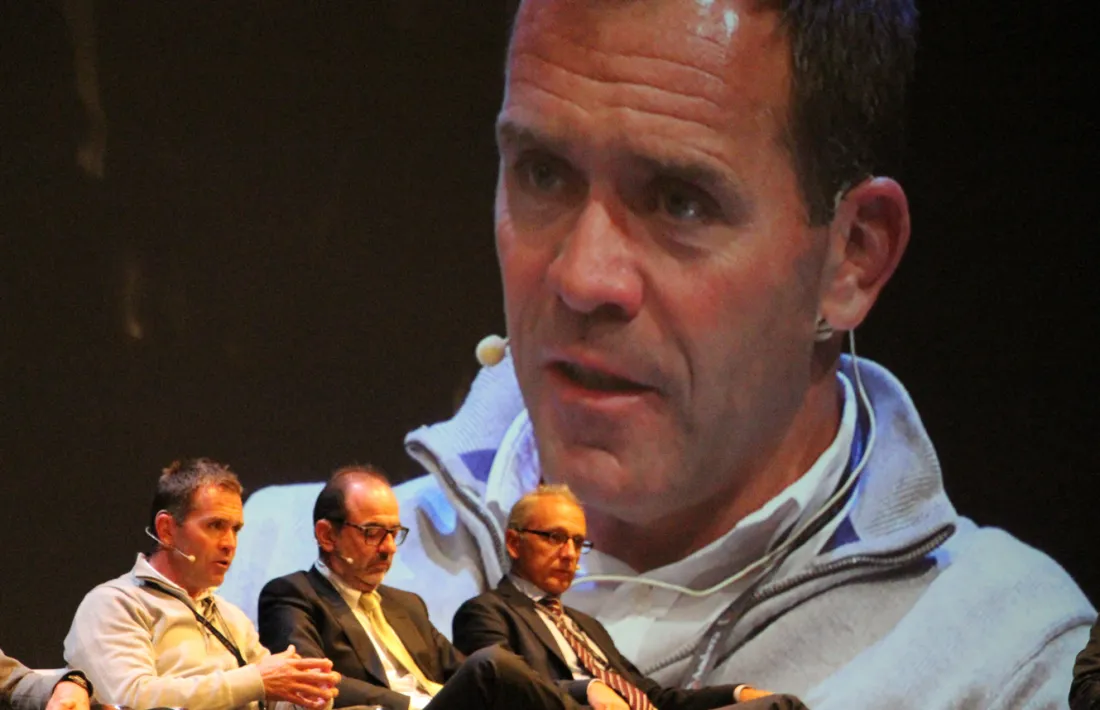 El director de Pal-Arinsal, Josep Marticella, en la intervenció a l’assemblea de l’APF, ahir.
