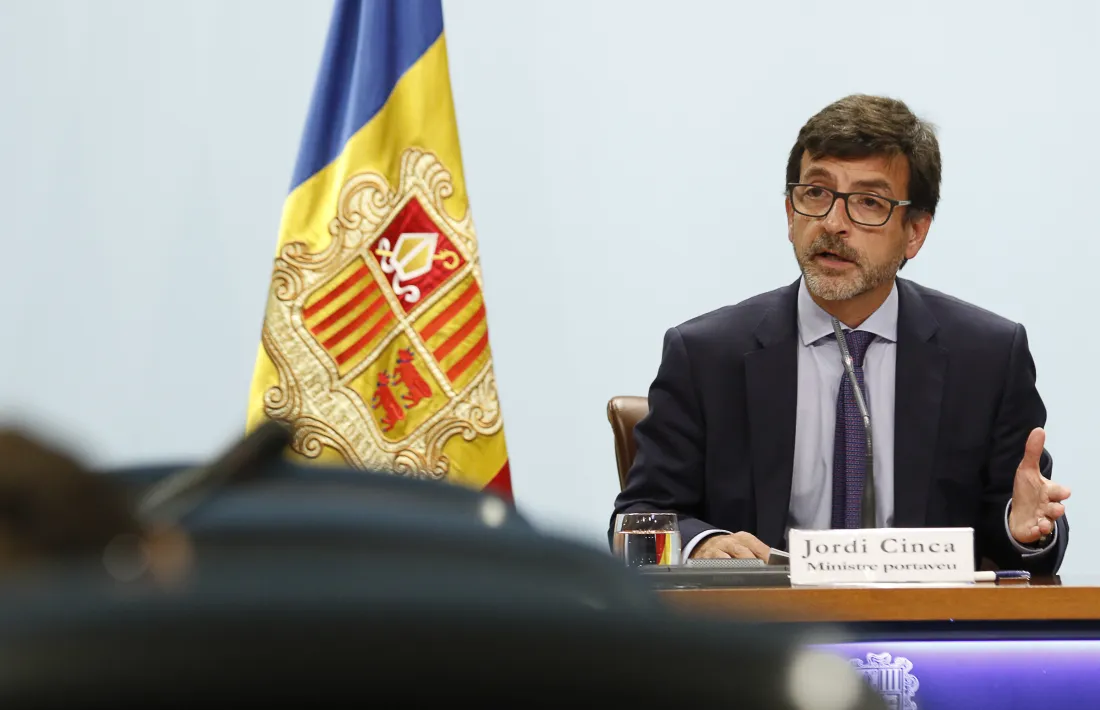 El portaveu de l’executiu, Jordi Cinca, en la compareixença d’ahir posterior al consell de ministres.