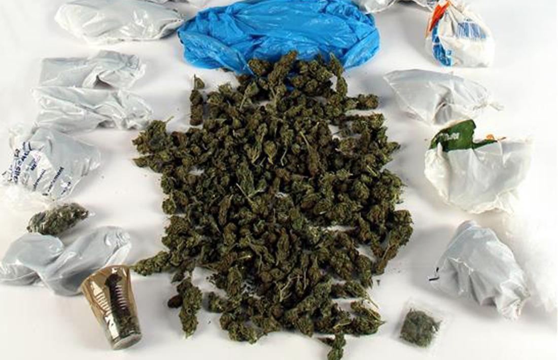 Imatge dels 595 grams de marihuana intervinguts.