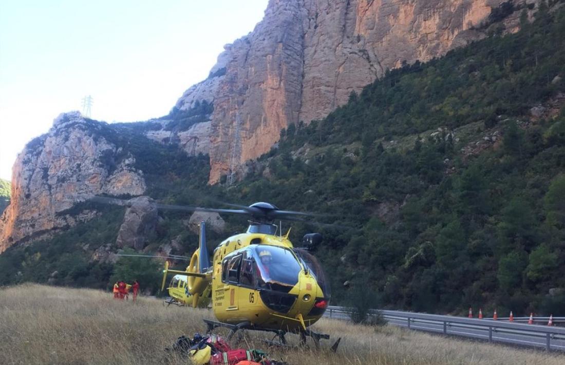 El rescat dels Bombers a Roques de Collegats, al Baix Pallars.
