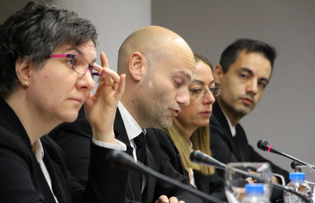 El conseller d'Esports i d'Informàtica, Jordi Vilanova, durant el consell de comú d'aquest dilluns.