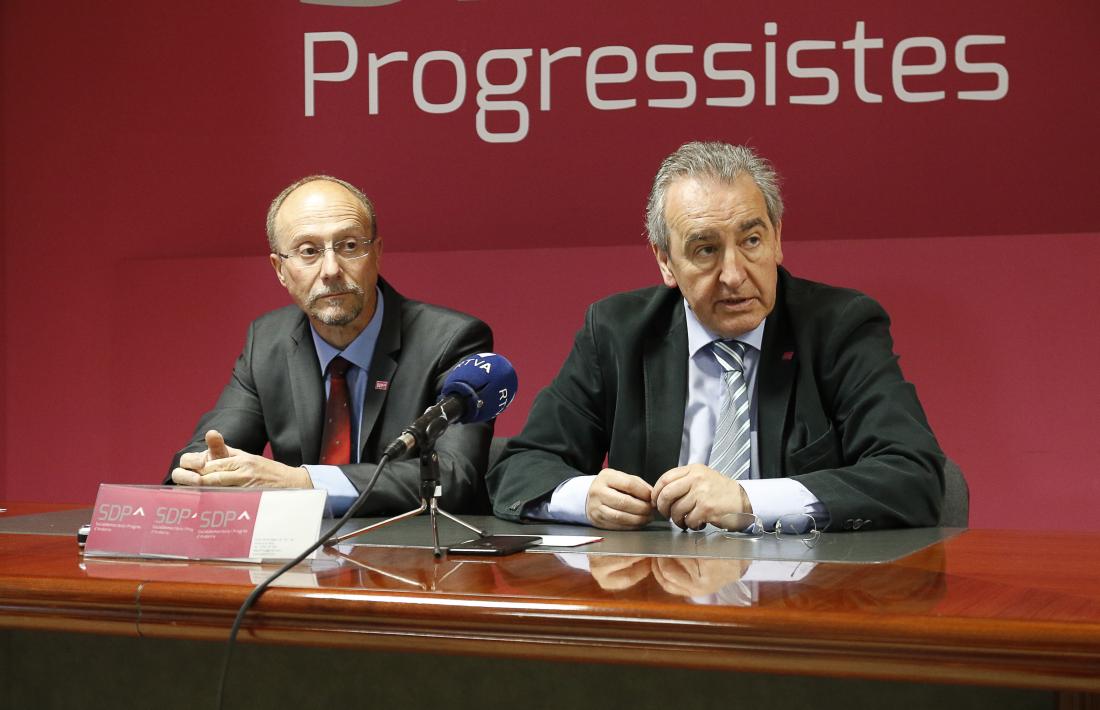 Víctor Naudi i Jaume Bartumeu en una compareixença anterior.