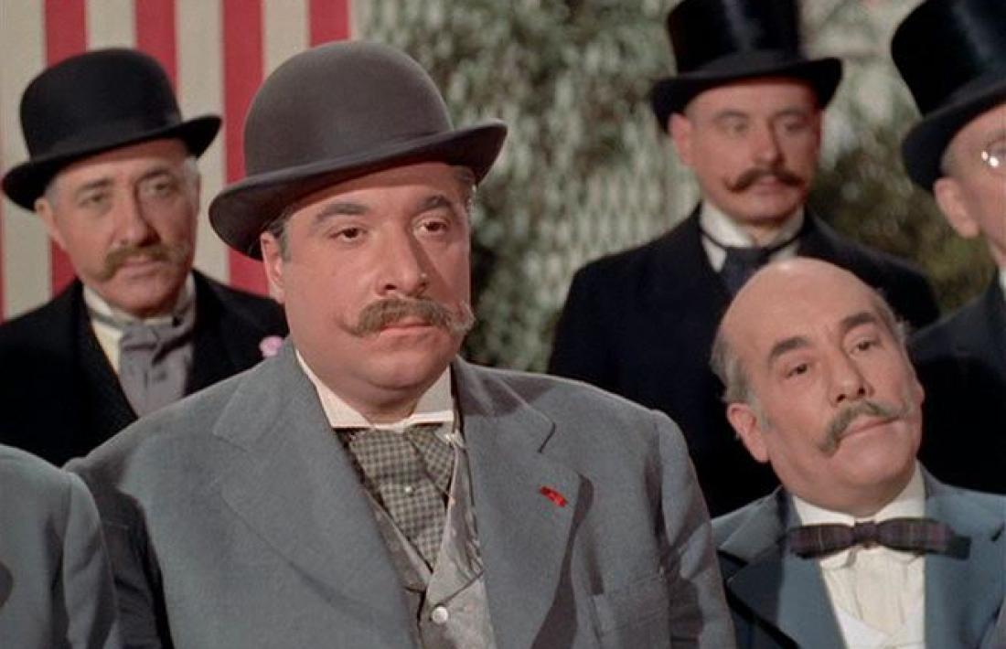 Castanyer, a la dreta, amb Jacques Morel a ‘Elena et les hommes’, dirigida per Renoir (1956) amb Ingrid Bergman com a protagonista. 