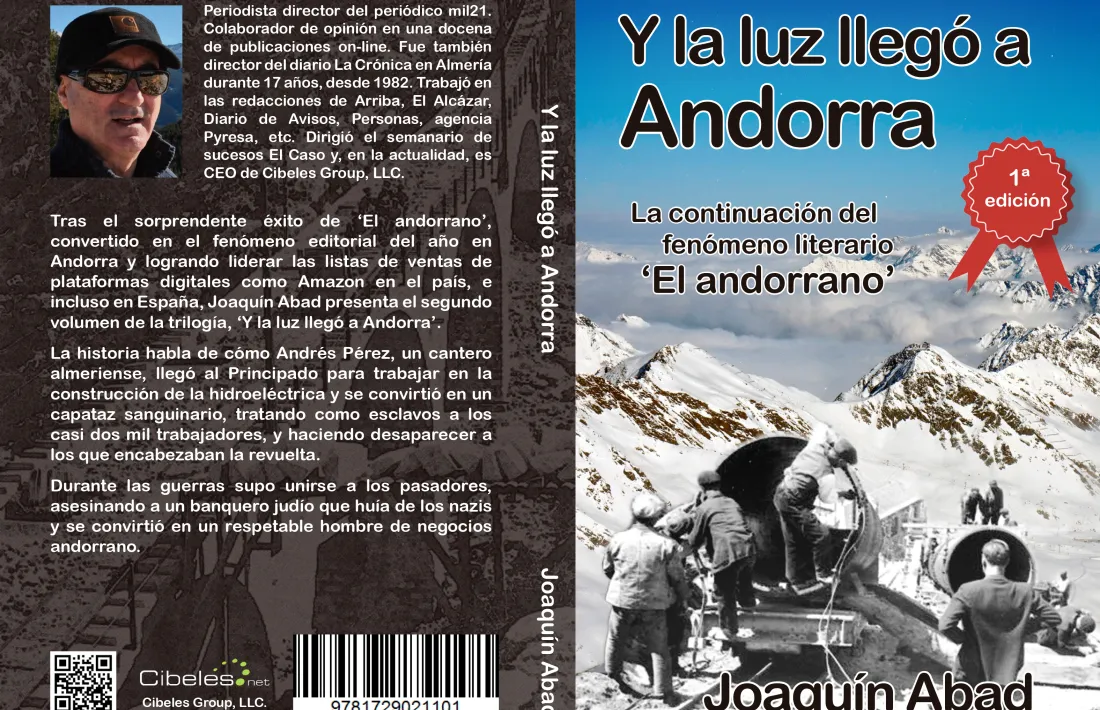 Portada i contraportada de la nova incursió del periodista andalús en la novel·la.