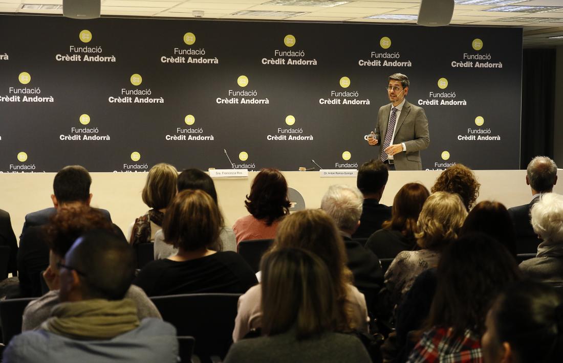 La xerrada de Ramos-Quiroga va tenir lloc ahir a la tarda a l’edifici Crèdit Centre.