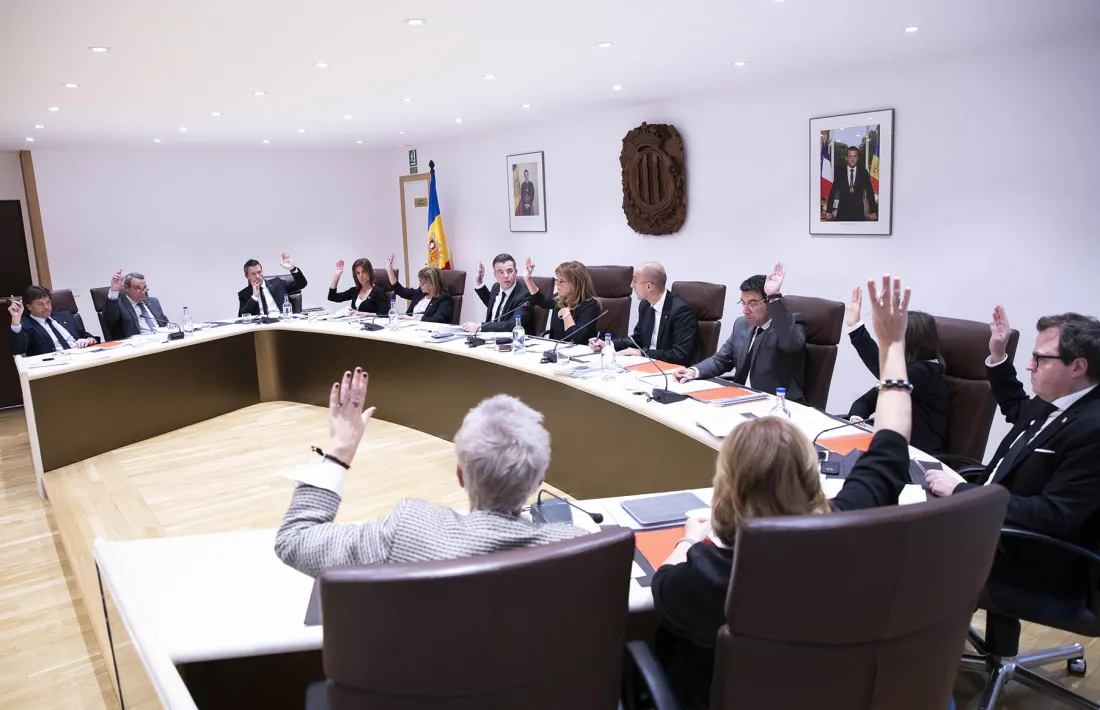 Un moment del consell de comú celebrat ahir.