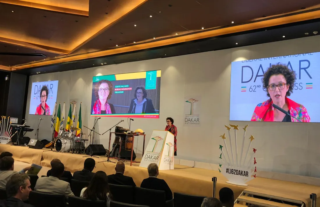 Pallarés durant la seva intervenció a Dakar.