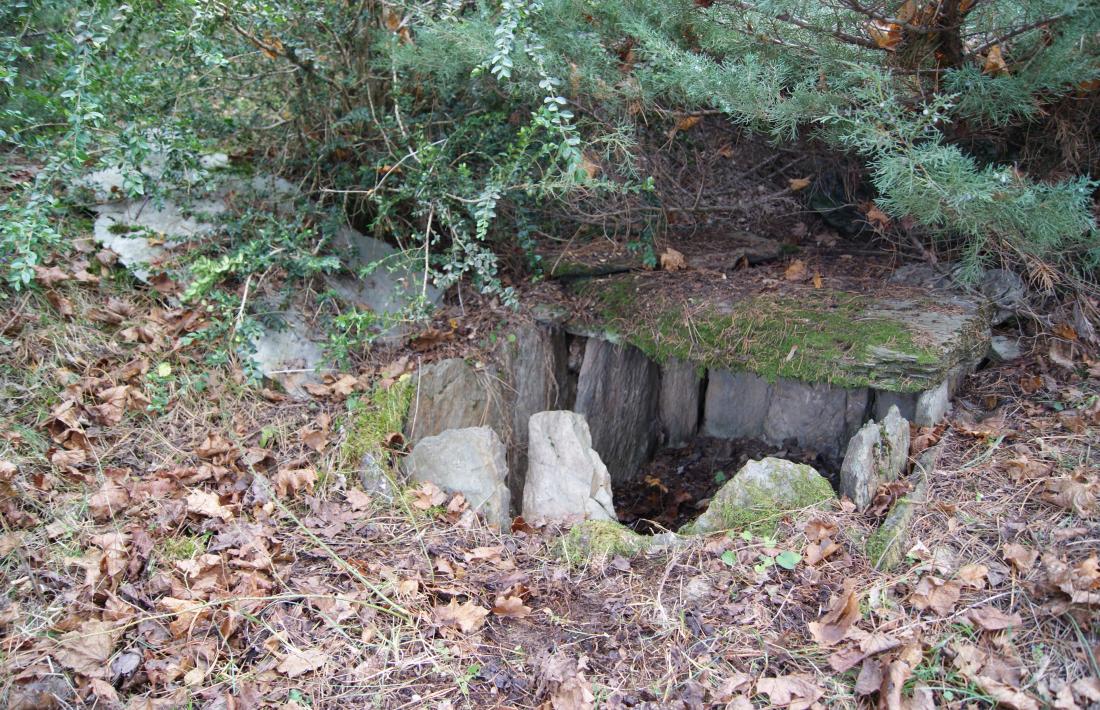 Una de les tres cistes excavades al jaciment de la Feixa del Moro: just en aquesta hi van aparèixer els cossos d'una adolescent i d'un nadó.