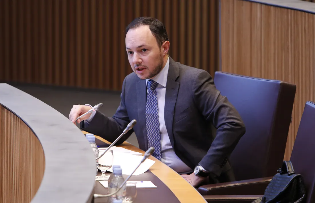 El ministre Xavier Espot va defensar la necessitat de la llei de seguretat pública.