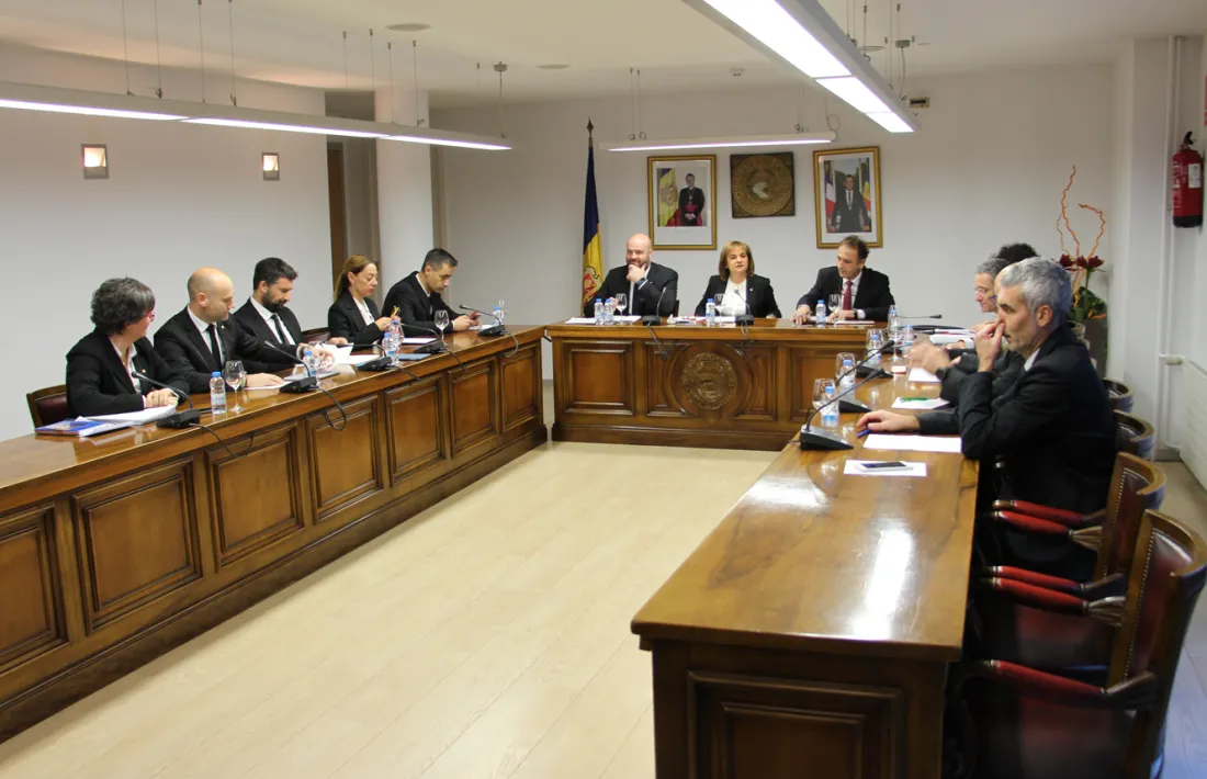 Un moment del consell de comú celebrat ahir.