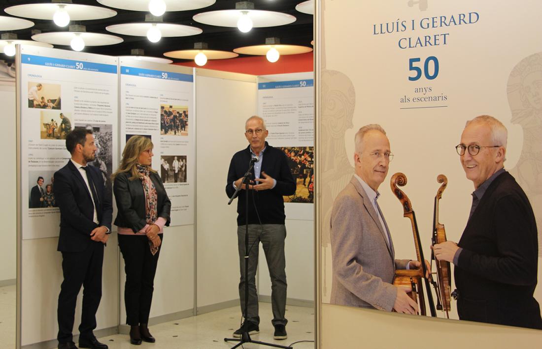 Gerard Claret, en la inauguració de l'exposició fotogràfica que el Comú els va consagrar a la Llacuna al novembre.