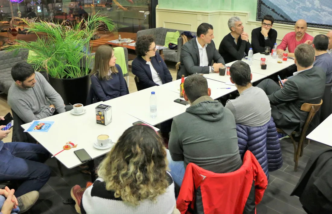 Un moment del Cafè Liberal que va tenir lloc dimarts al vespre a Escaldes-Engordany.