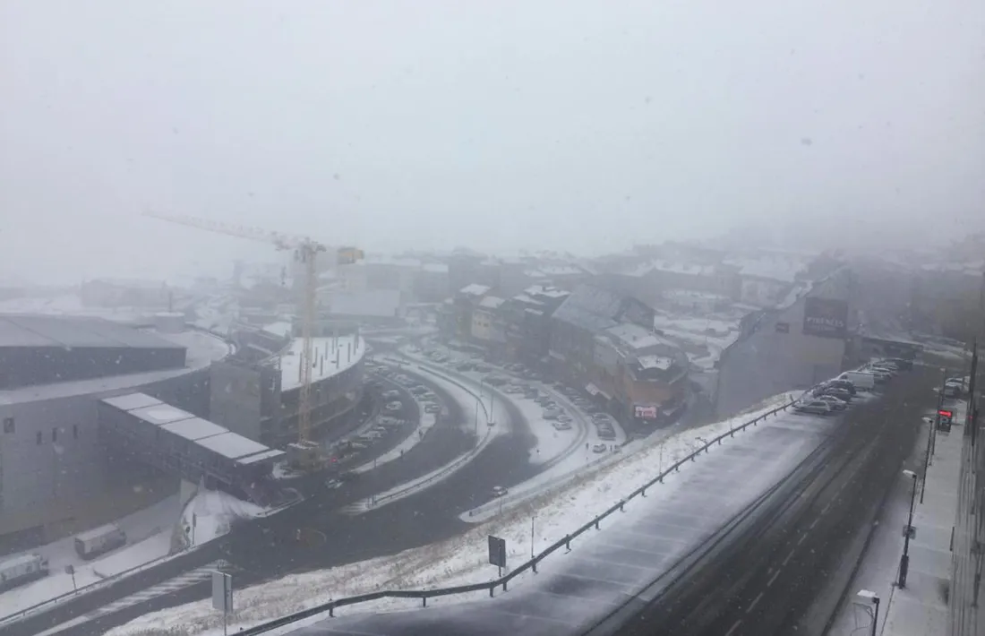 Nevada d'aquest dijous al Pas de la Casa.