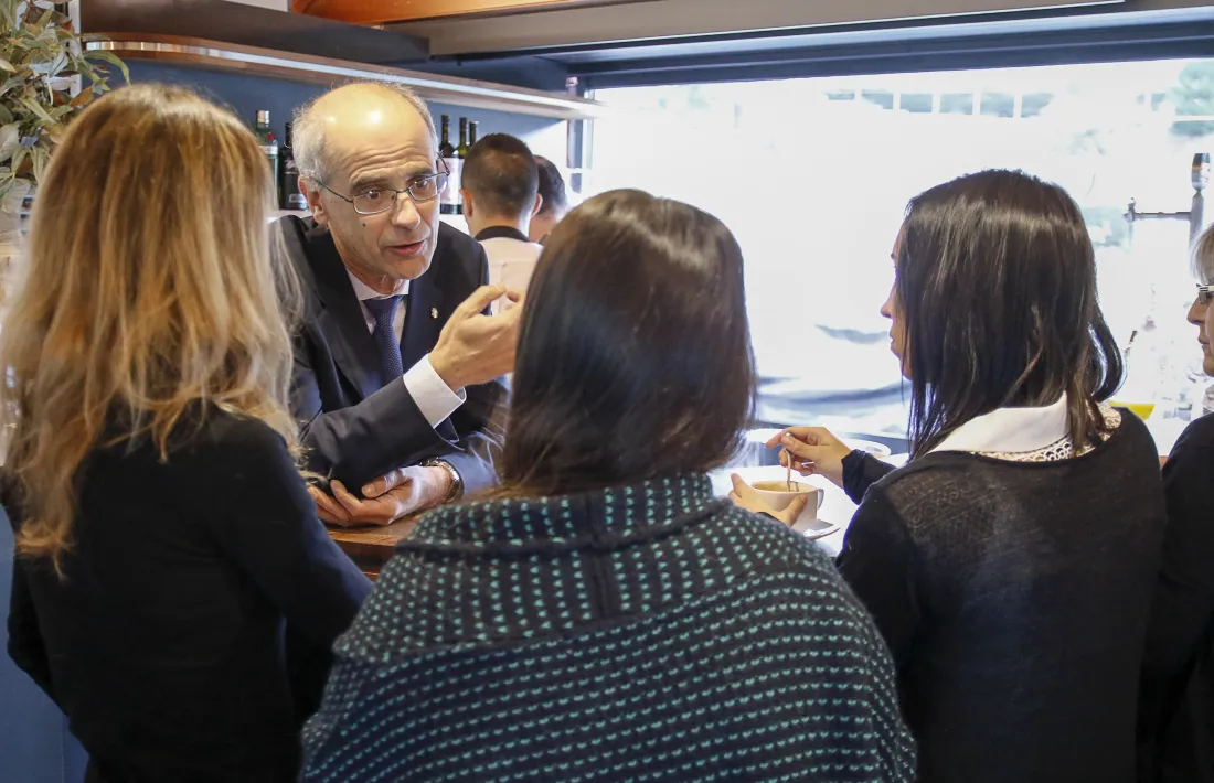 El cap de Govern, Antoni Martí, va compartir ahir el tradicional esmorzar de Nadal amb els mitjans de comunicació. 
