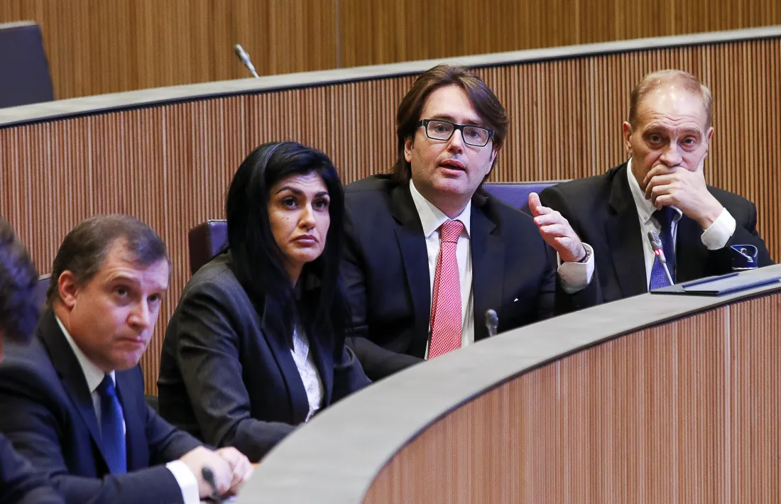 Els parlamentaris d’Unió Laurediana-Independents de la Massana en una sessió del Consell General.