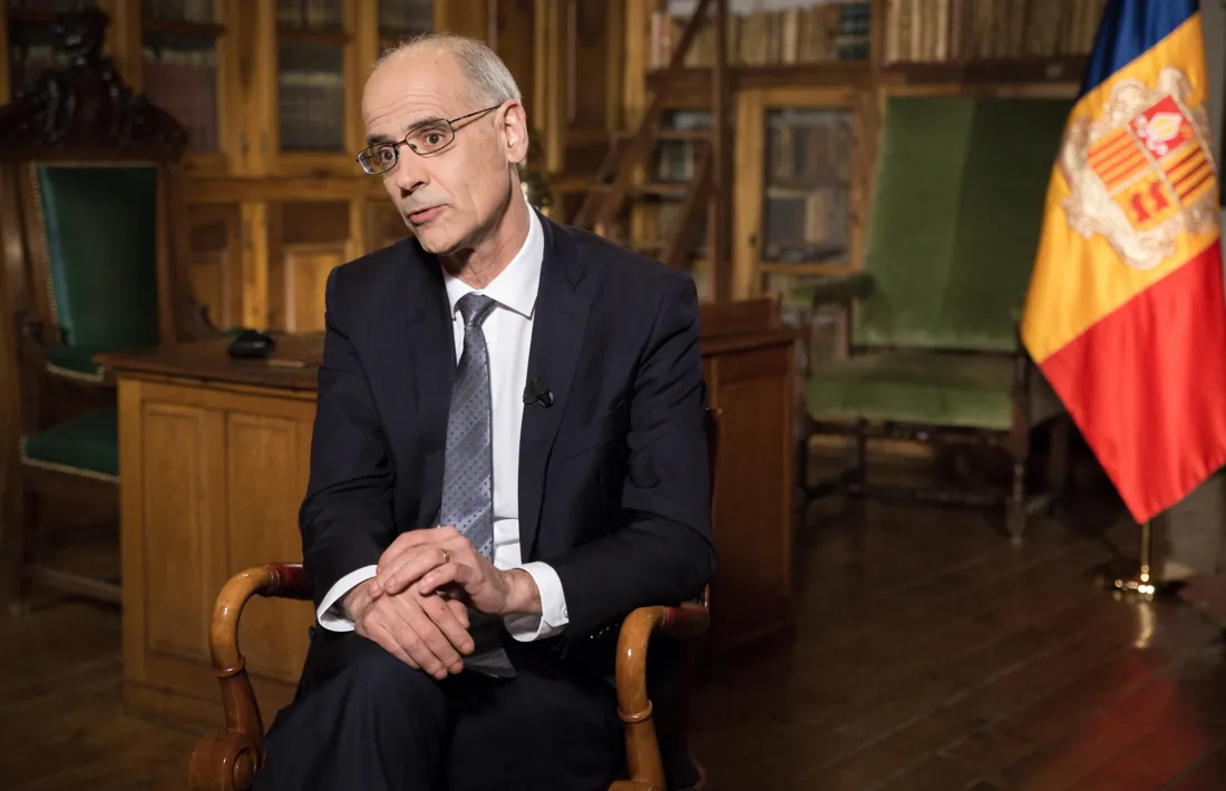 El cap de Govern, Toni Martí, durant el tradicional discurs de Cap d'Any.