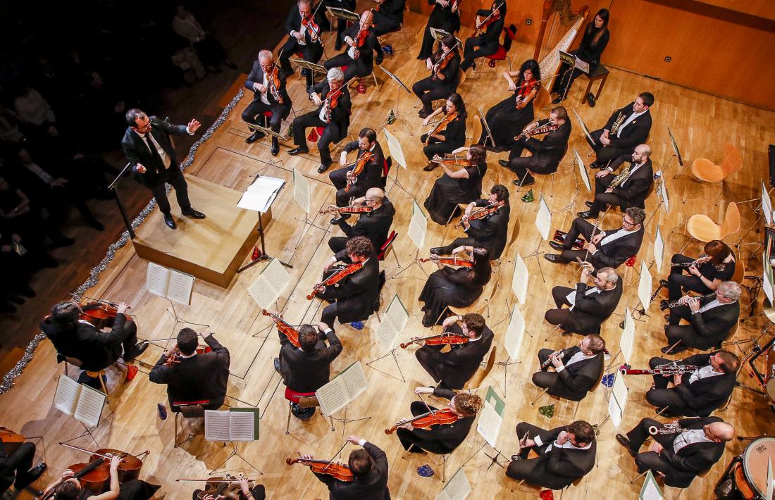 Un moment del concert de Cap d’Any dirigit per Francesc Prat.