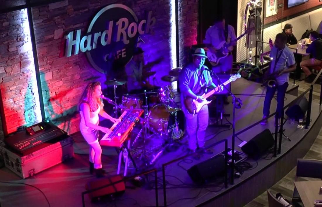 Coco, Marcus, Dante i Paul DeVille, el setembre del 2017 al Hard Rock de la capital.