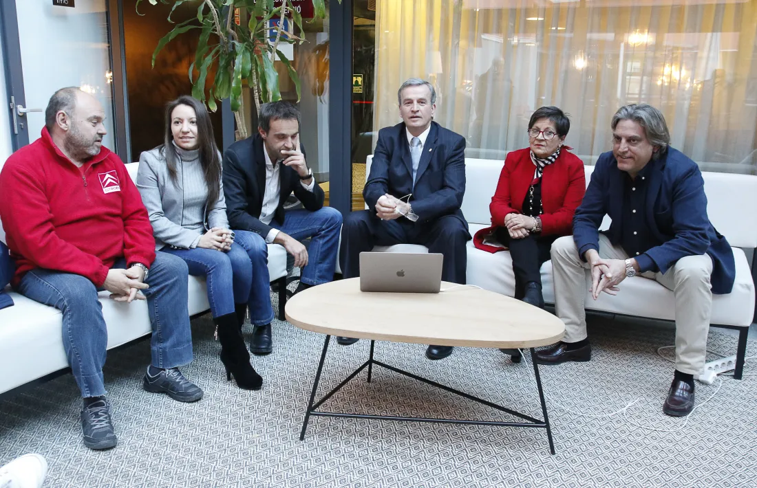 Ubach, Sorribes, Riba, Nomen, Mora i Gaytán en la presentació del projecte Andorra Sobirana.