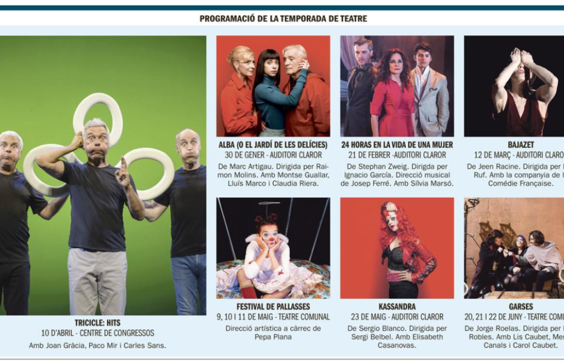 Programació de la 54a Temporada de teatre d'Andorra la Vella i Sant Julià.