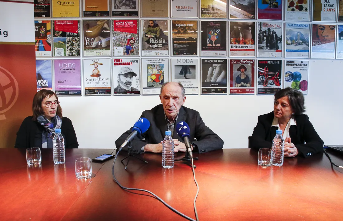 Deborah Ribas, Òscar Ribas i Maria Martí van fer balanç del vintè aniversari de la Fundació Julià Reig al Museu del Tabac.