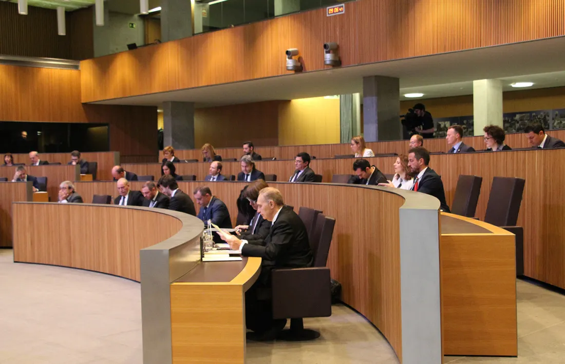 Els consellers durant la sessió d'avui al Consell General.