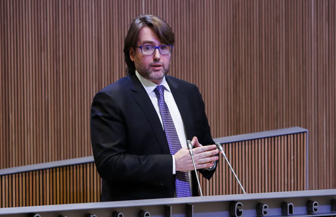 El conseller general d’UL-ILM Carles Naudi d’Areny-Plandolit en una sessió parlamentària.