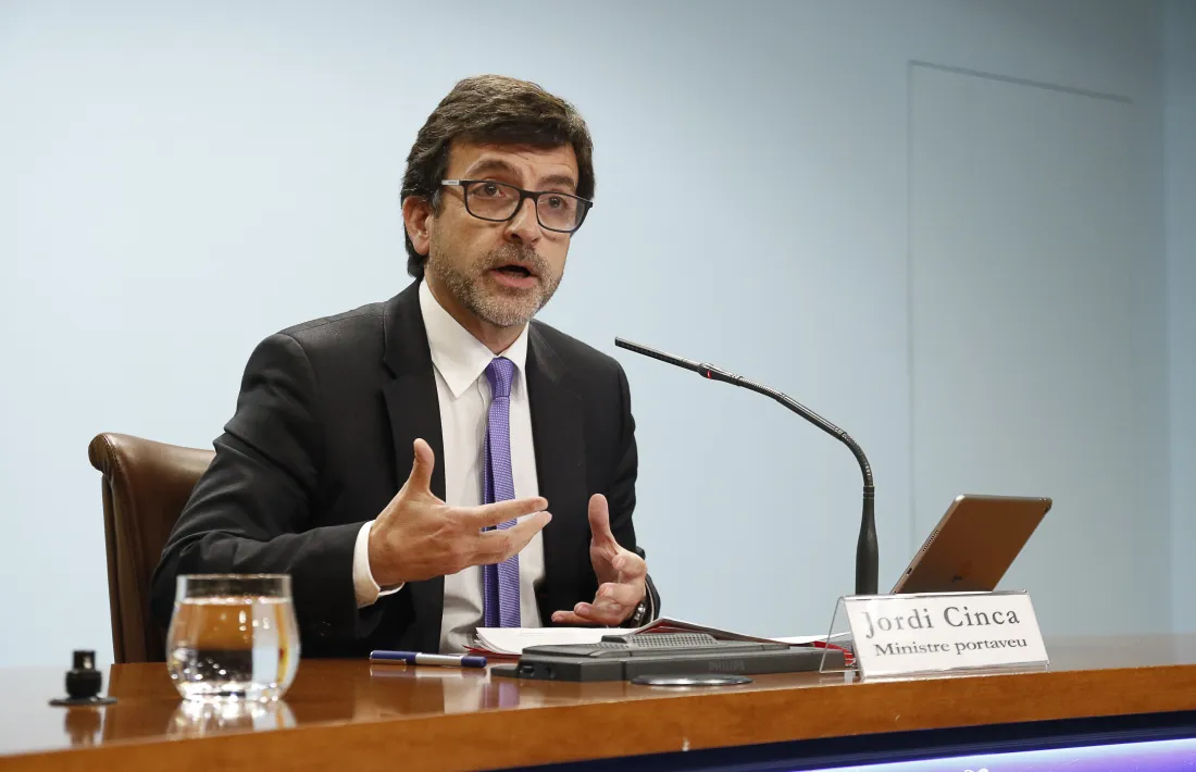 El portaveu de l’executiu, Jordi Cinca, en la compareixença d’ahir posterior al consell de ministres.