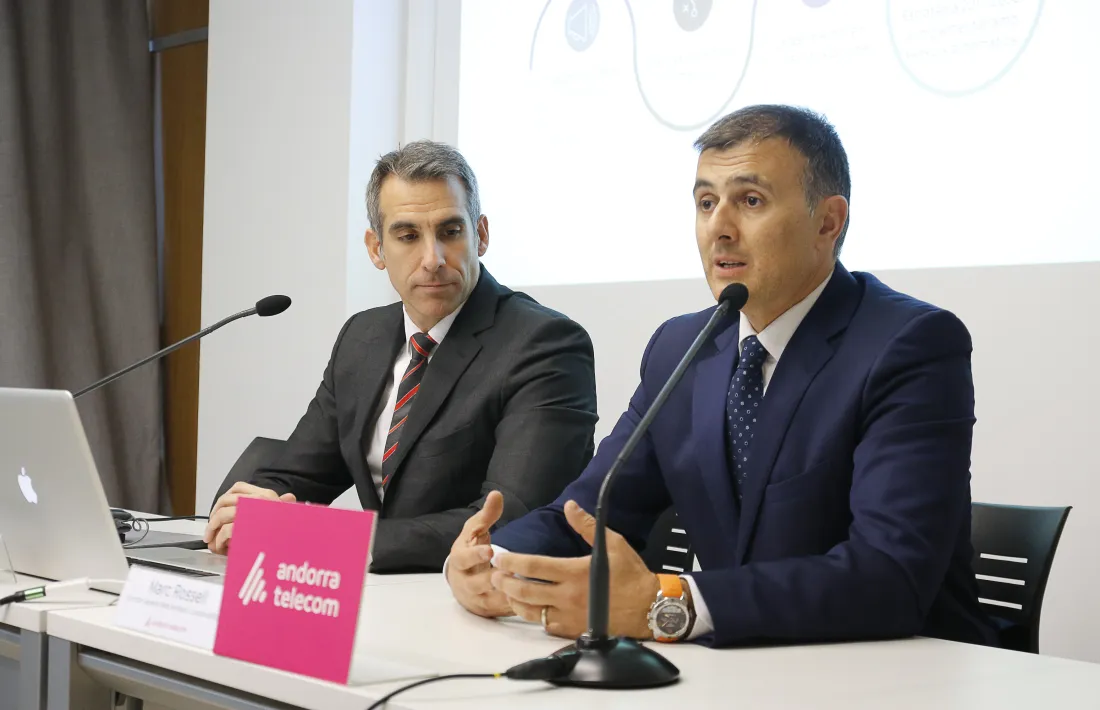 Cèsar Marquina i Marc Rossell van presentar el projecte, ahir a la tarda.