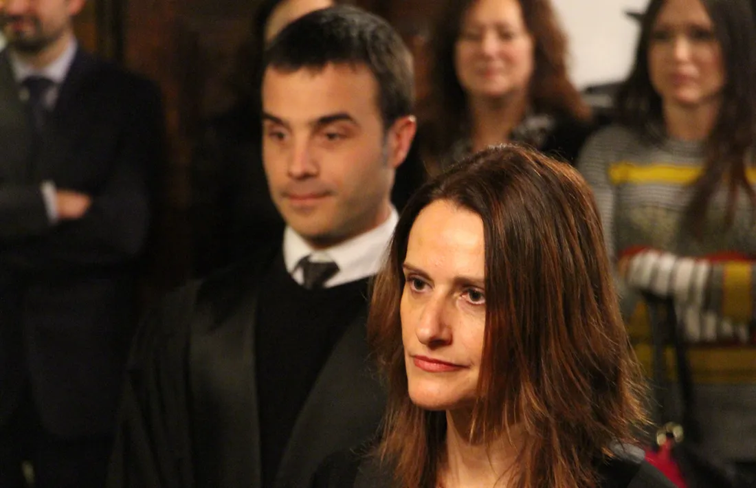 L’acte de renovació dels càrrecs de la fiscal adjunta Alexandra Cornella i del batlle Xavier Colom. 