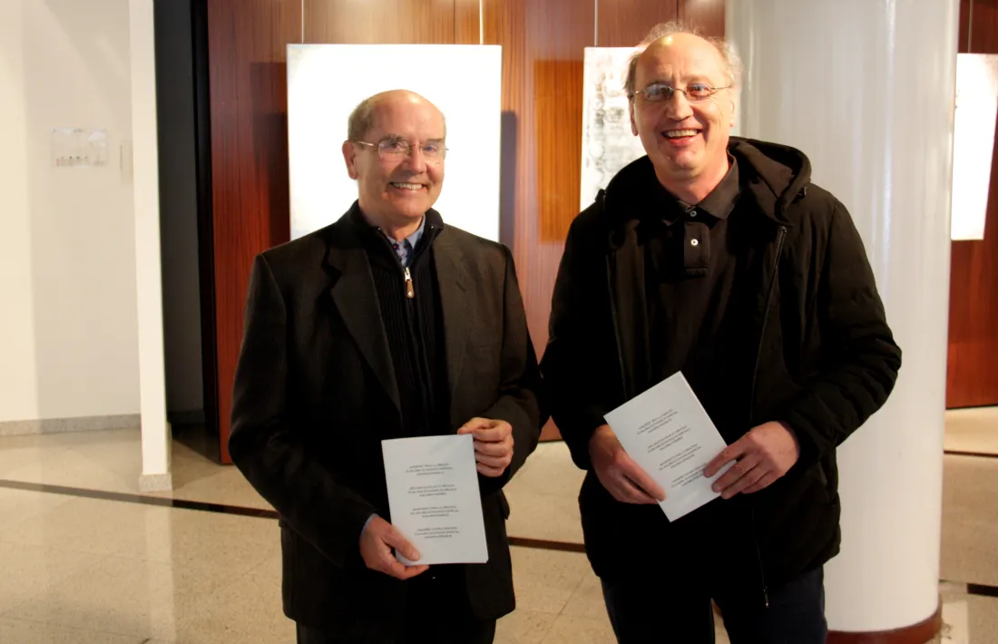 Joan Ganyet i Antoni Pol, dos dels impulsors del manifest.