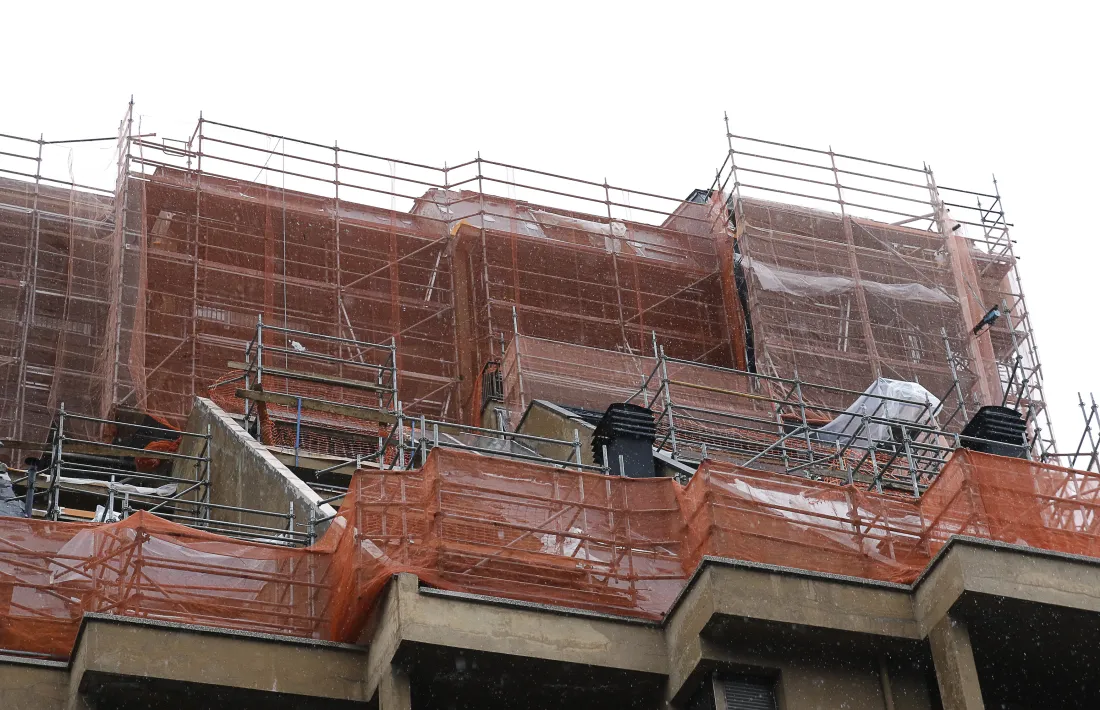 Un edifici en construcció a la parròquia d’Andorra la Vella.