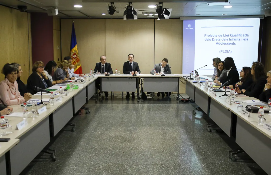 Un moment de la reunió de la Comissió de Participació de les Entitats Cíviques, ahir.