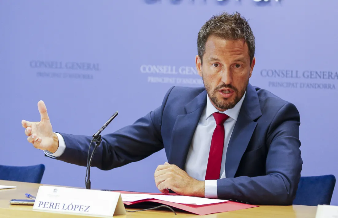 El conseller general del Partit Socialdemòcrata Pere López em una compareoxemça anterior.