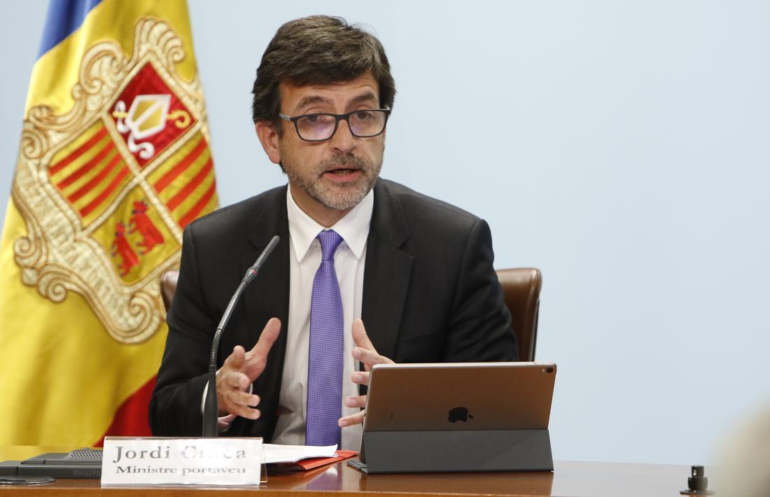 El ministre de Finances, Jordi Cinca, en una compareixença anterior.