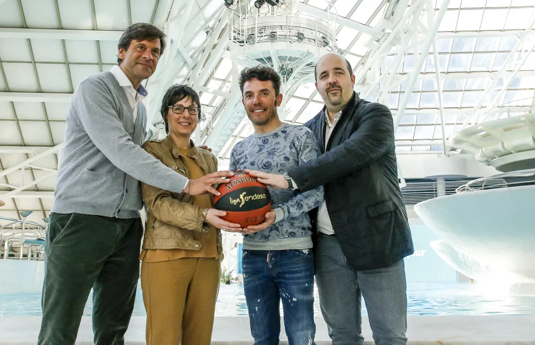 Pedregal, Alberch, ‘Purito’ Rodríguez, i Aixàs van presentar ahir el repte solidari.
