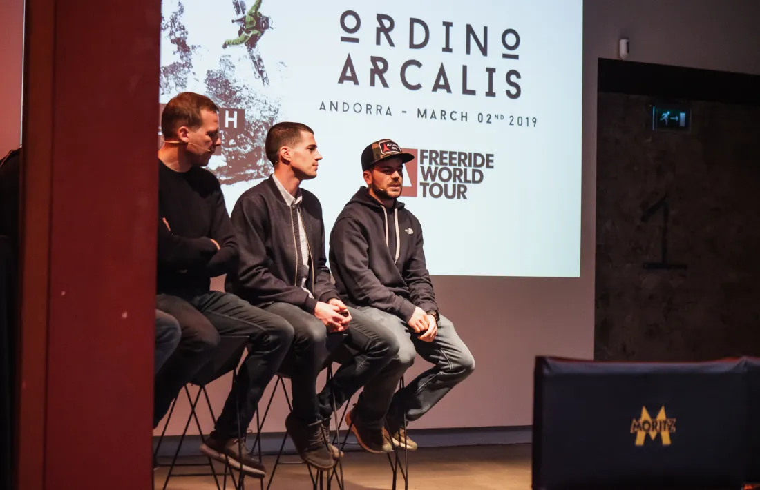 Un moment de la presentació de la prova andorrana del Freeride World Tour a Barcelona.