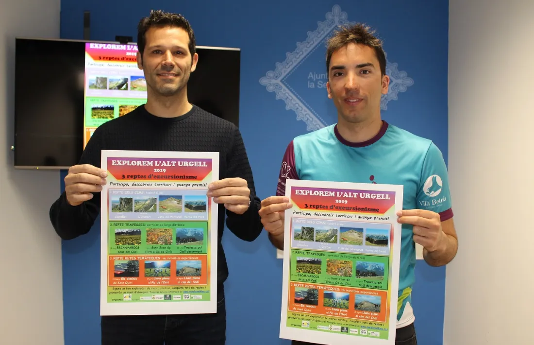 Un moment de la presentació de la segona edició d’‘Explorem l’Alt Urgell. 3 Reptes d’Excursionisme’.
